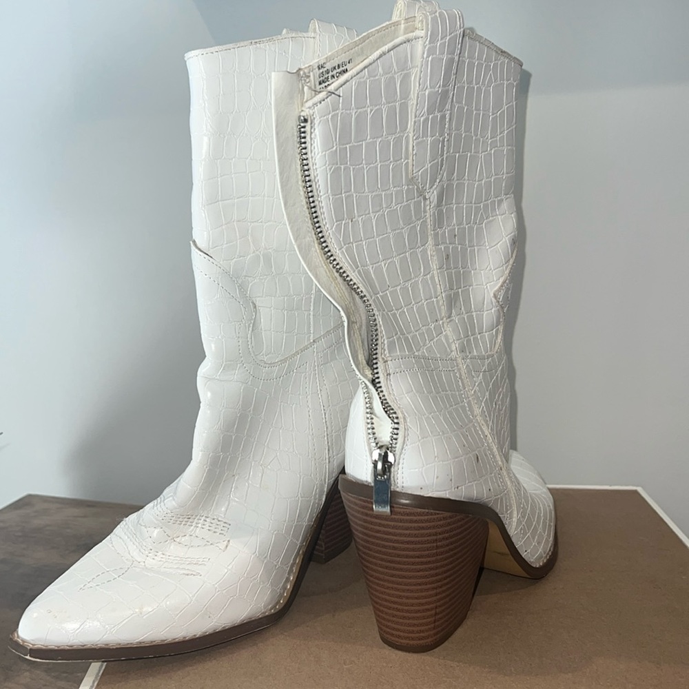 White cowboy boots